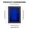 Black Wood Grain Shadow Box Frame with Acrylic Front - Royal Blue Suede Backing, 30 Sizes